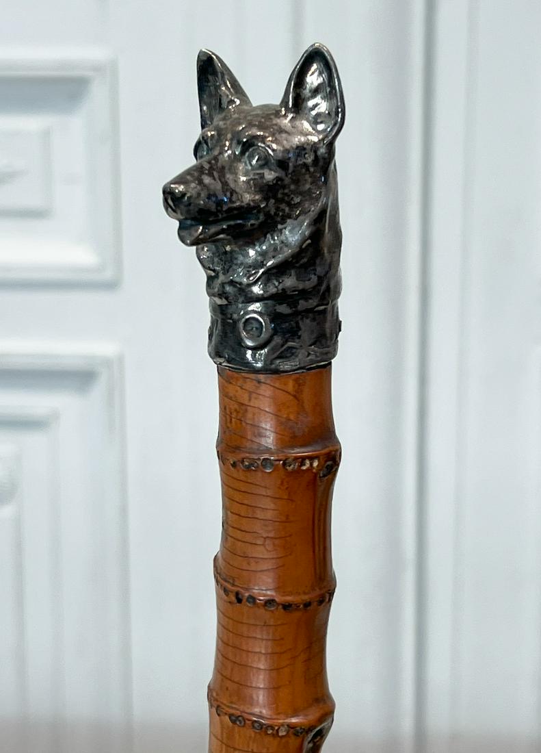 Sterling Dog Head Walking Stick (1 of 12)