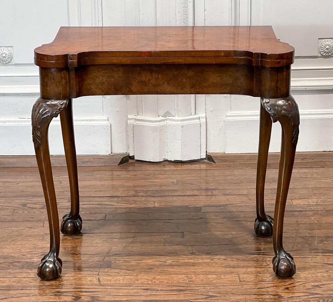 English Burl Walnut Games Table (1 of 12)