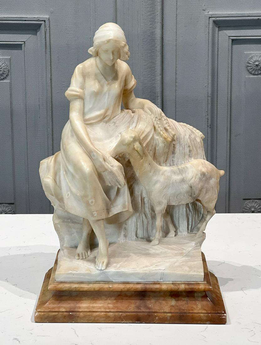 Italian Alabaster Sculpture Of A Woman (1 of 8)