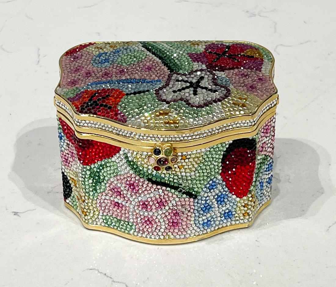 Judith Leiber Floral Crystal Box Minaudiere (1 of 8)