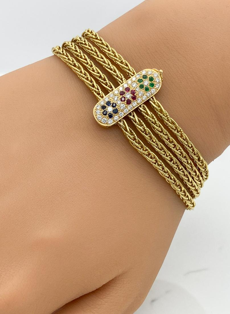 Van Cleef & Arpels Gemstone & Diamond Bracelet (1 of 6)