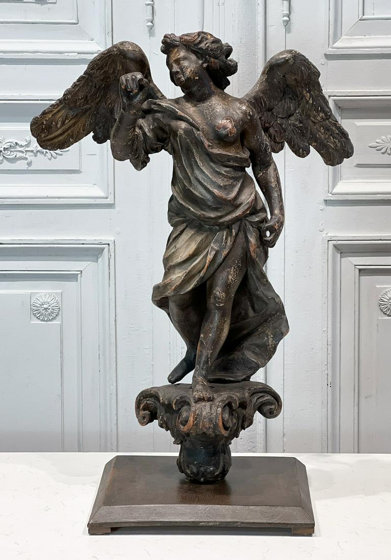 Italian Baroque Carved Walnut Angel (1 of 10)