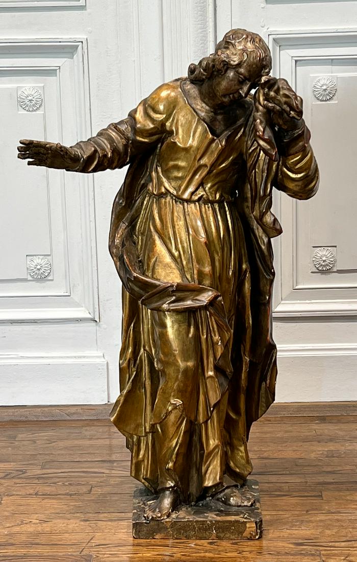 St. Peter Weeping Carved Wood Santo (1 of 11)