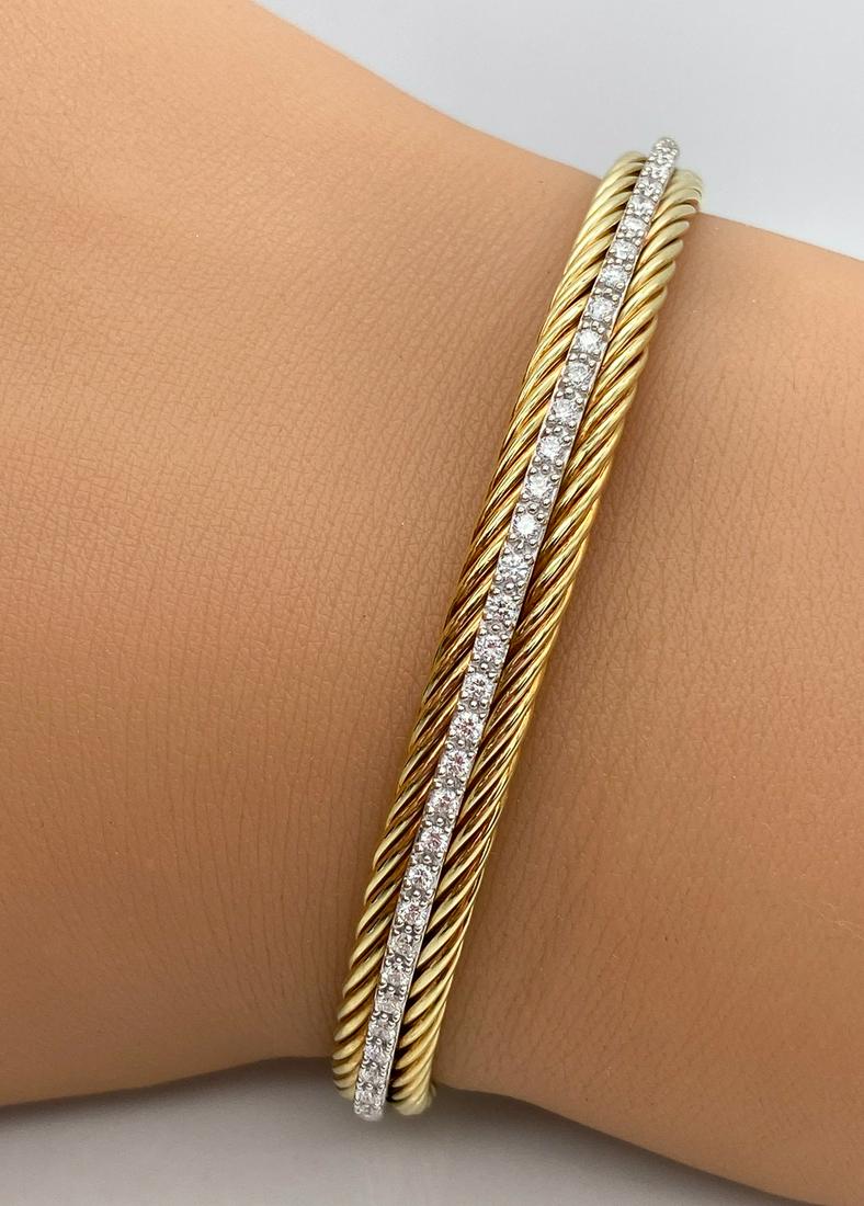 David Yurman Diamond And 18k Bracelet (1 of 4)