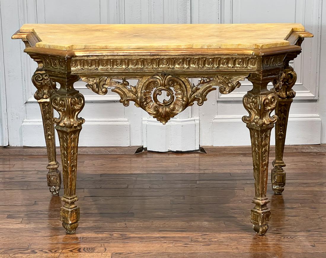 Italian Regence Giltwood Console Table (1 of 8)