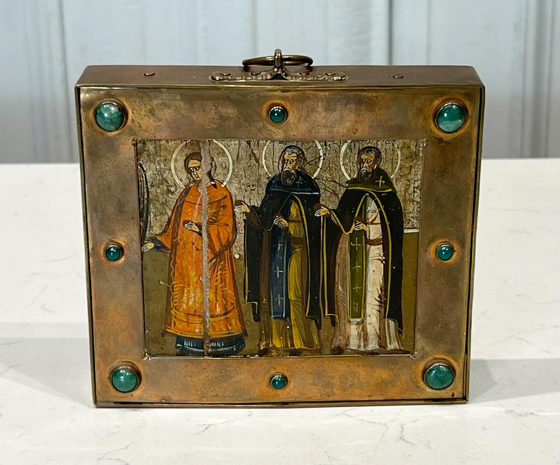 Emerald And Copper Frame Icon Fragment (1 of 6)