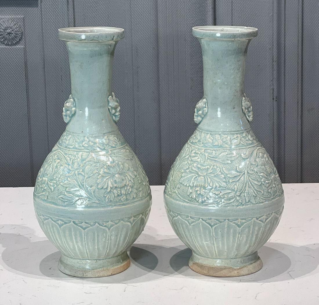 Pair Song Dynasty Qingbai Vases (1 of 9)
