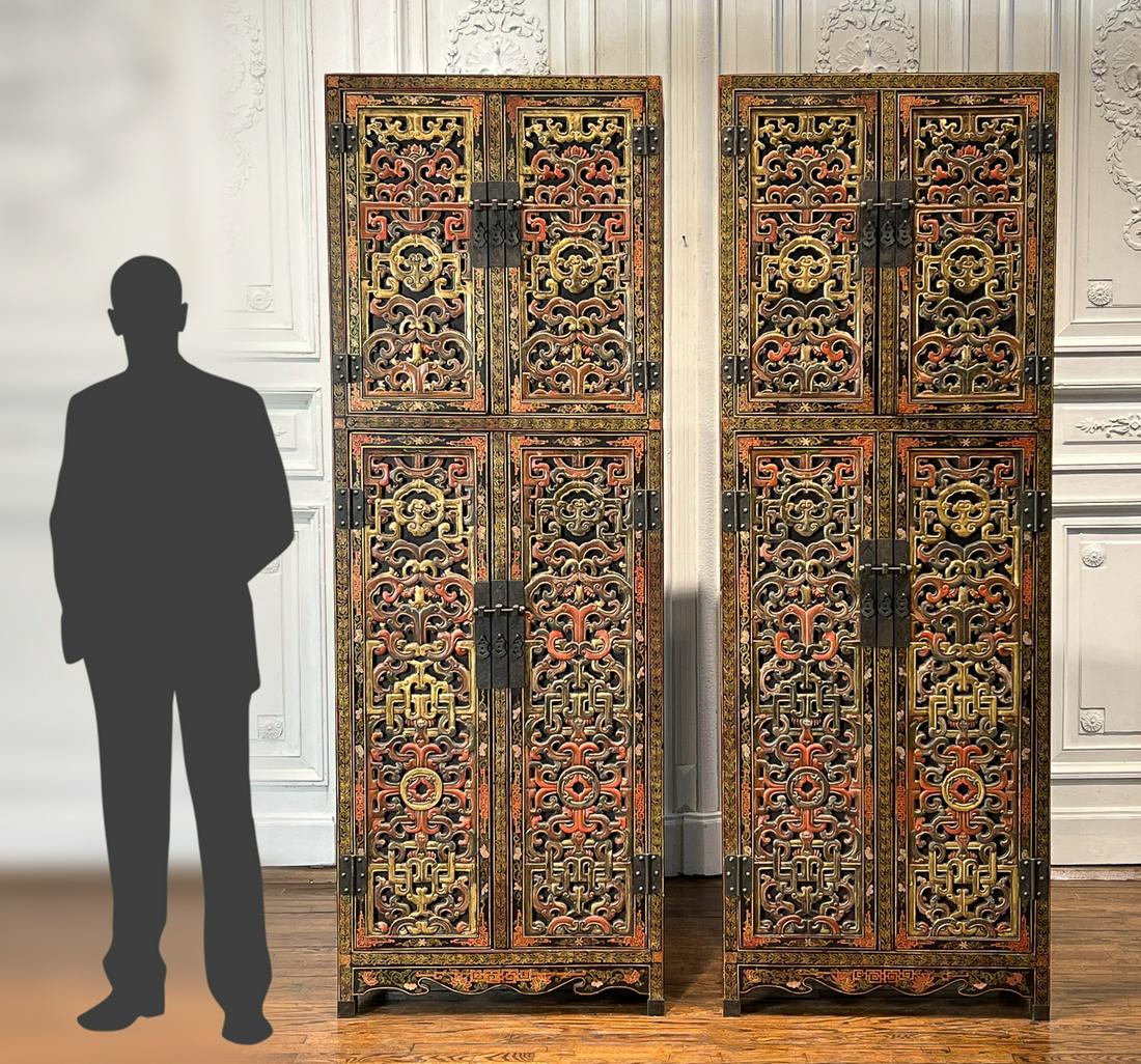 Pair Chinese Lacquer Cabinets (1 of 14)