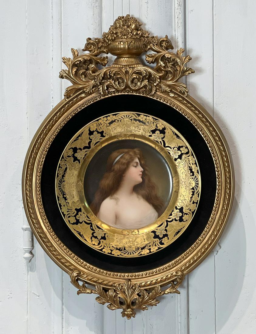 Royal Vienna Porcelain Cabinet Plate Framed (1 of 8)