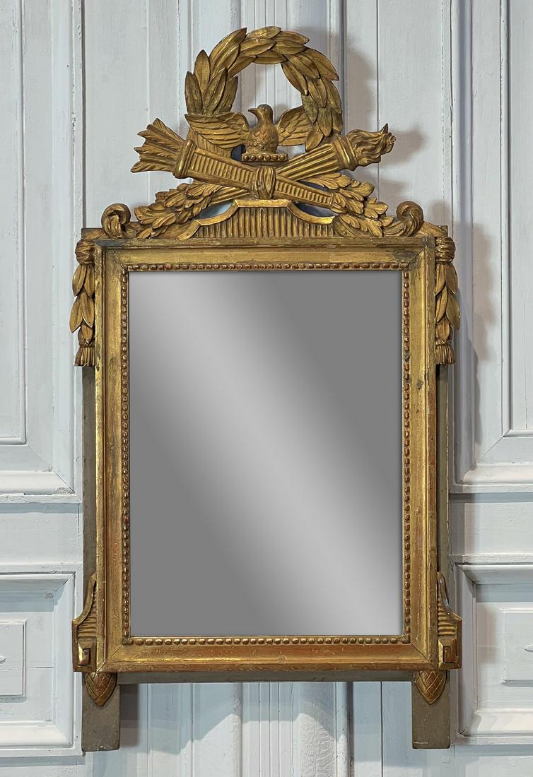 French Empire Giltwood Mirror (1 of 10)