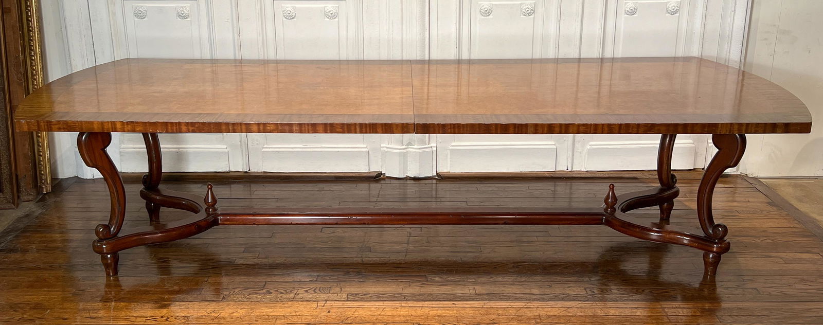 Large Walnut And Mahogany Dining Table (1 of 14)