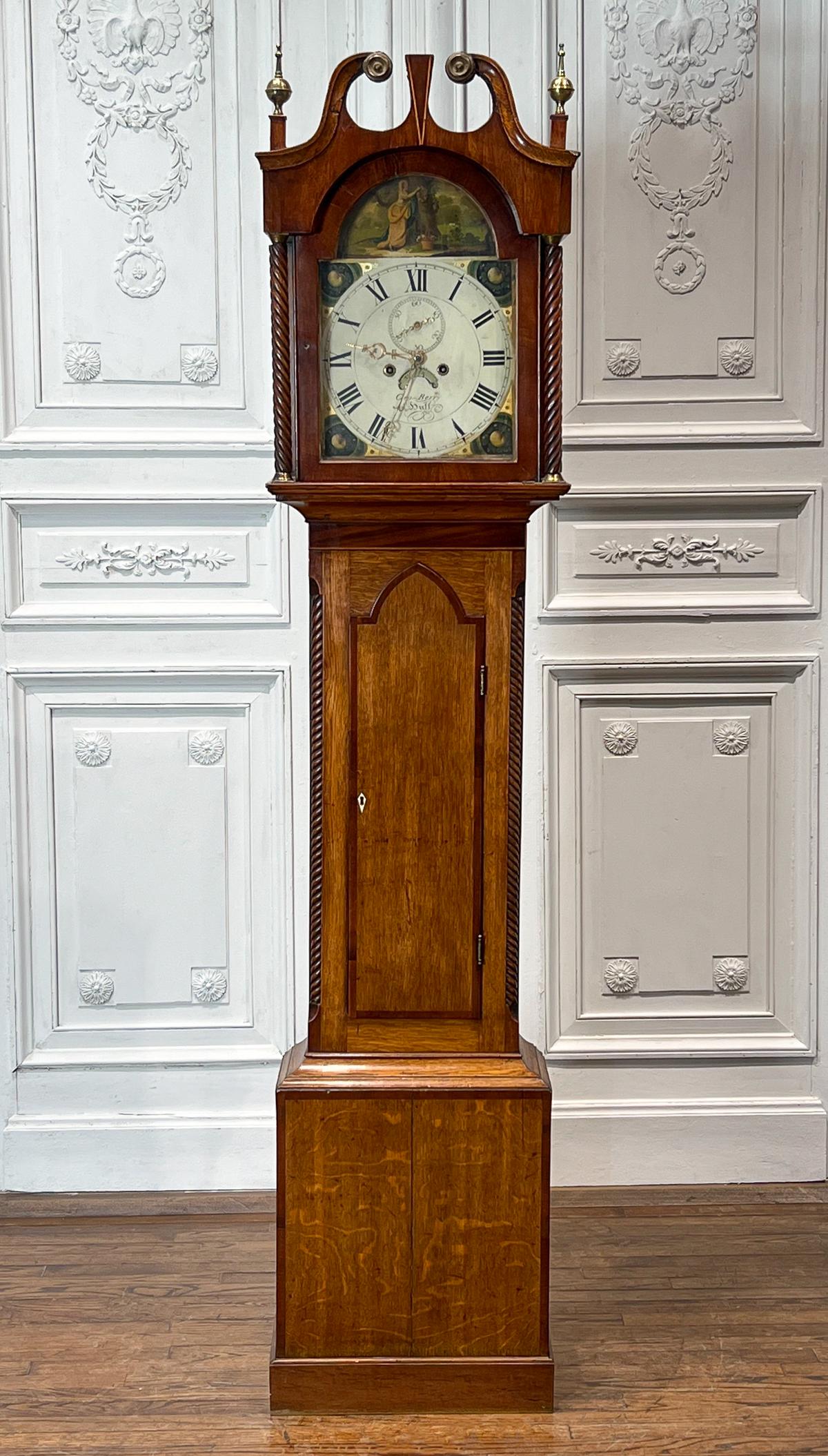 George III Oak And Mahogany Tall Clock (1 of 14)