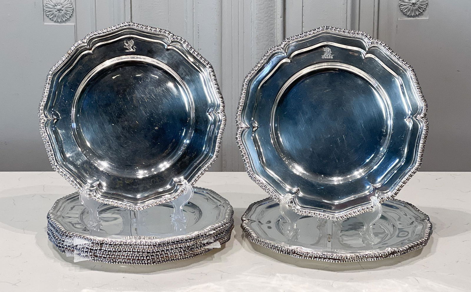 Eleven English Silver Plate Chargers (1 of 15)