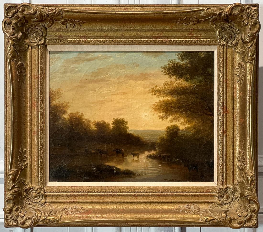 Sheep Crossing A Highland Stream Oil On Canvas (1 of 6)