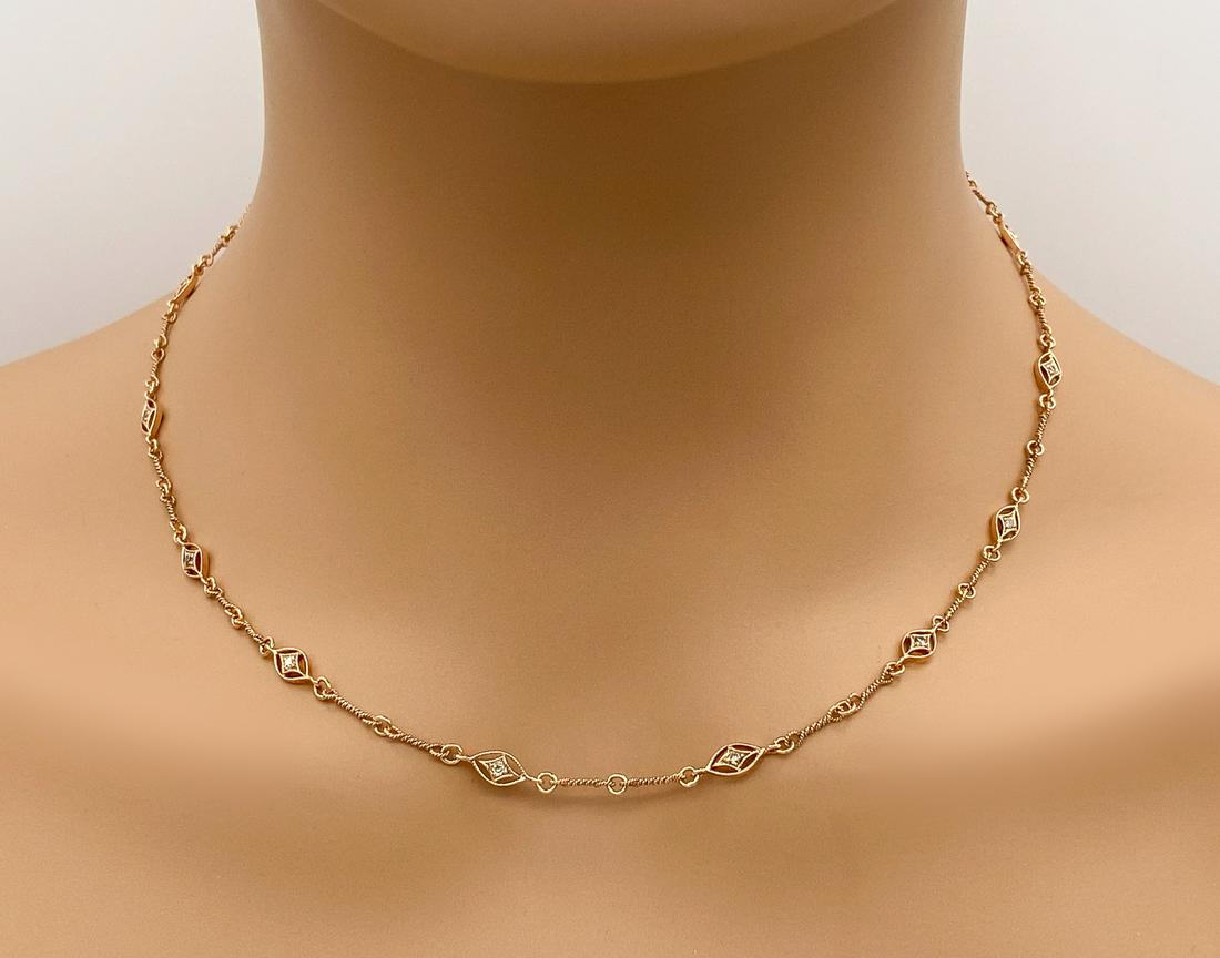 18k Rose Gold Diamonds-By-The-Yard Necklace (1 of 3)