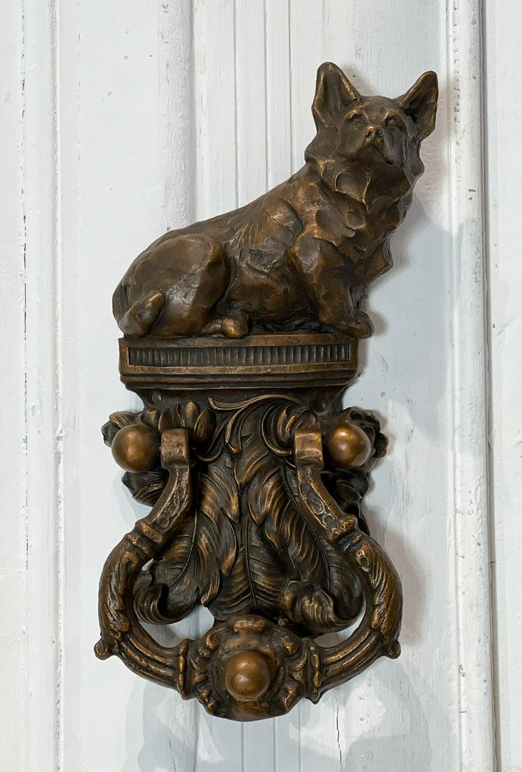 Bronze Corgi Dog Door Knocker (1 of 4)