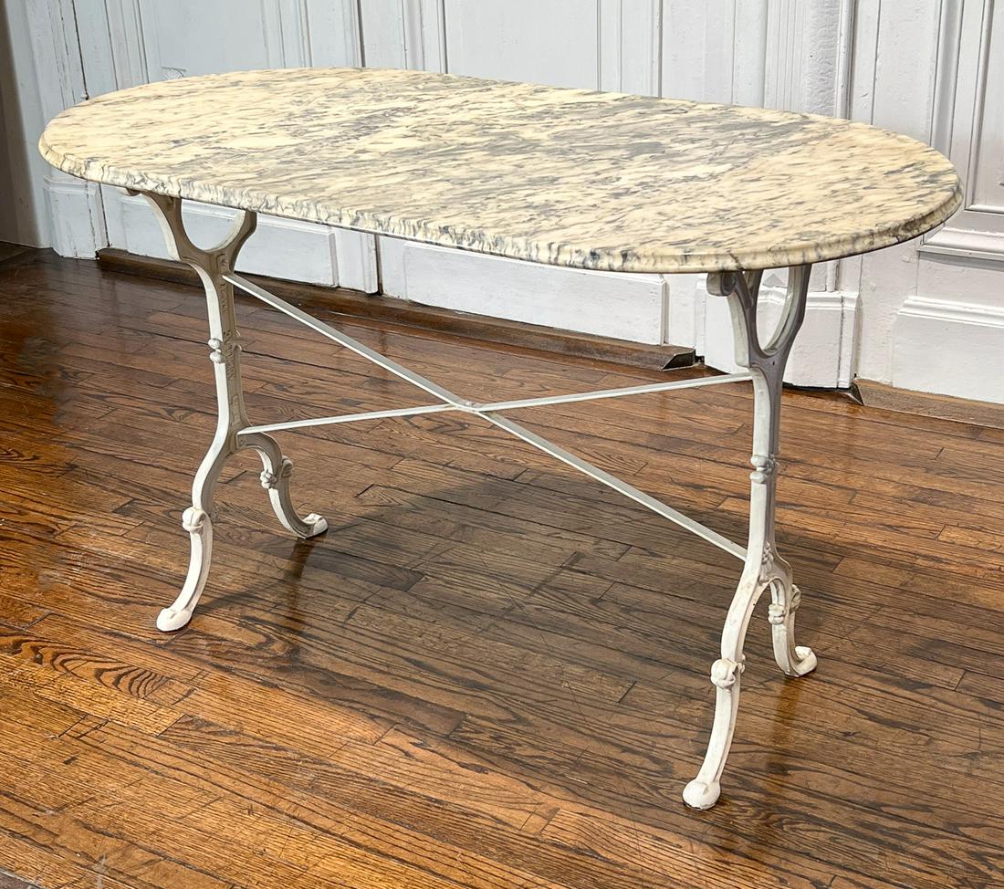 French Marble & Cast Iron Table (1 of 7)