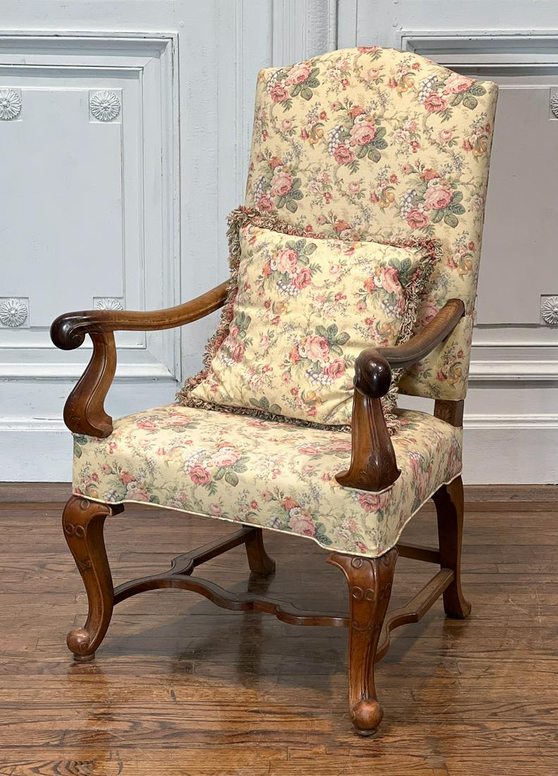 Regence Style Walnut Fauteuil Armchair (1 of 7)