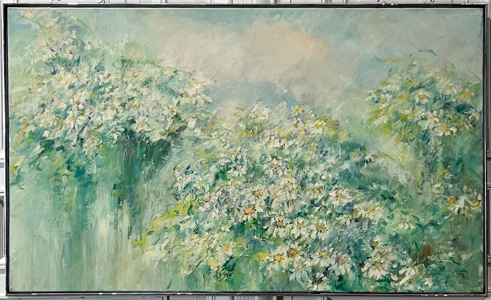 Field Of Daisies Oil On Canvas Painting (1 of 10)