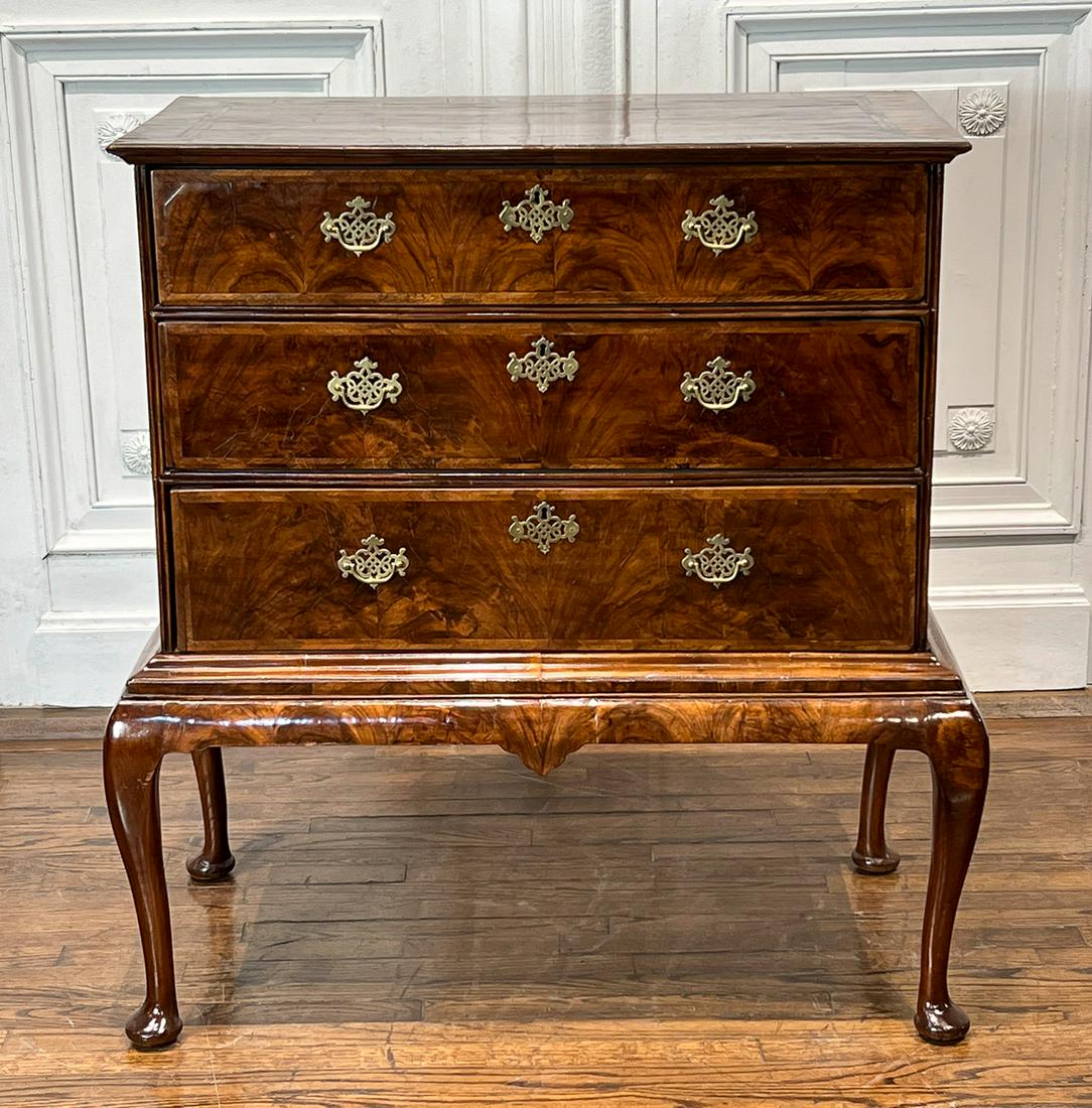 Queen Anne Walnut Chest On Stand (1 of 9)