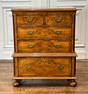 George III Style Walnut Chest On Chest