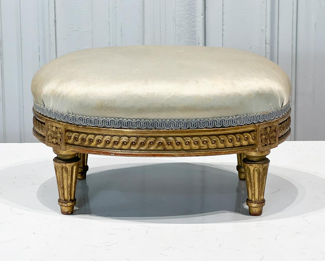 Small Antique Giltwood Footstool (1 of 6)