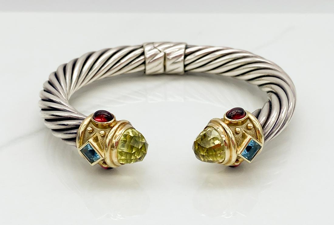 David Yurman Citrine And Topaz Bangle (1 of 4)
