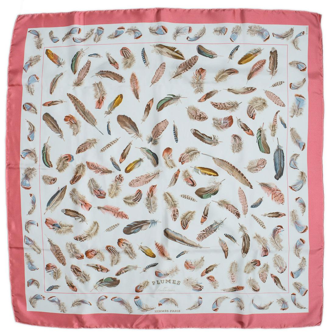 Hermes Plumes Silk Scarf