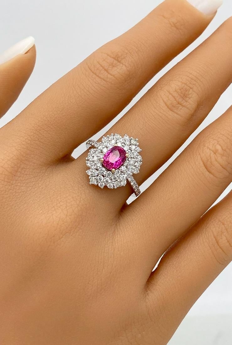 GIA Unheated Ruby And Diamond Ring (1 of 5)
