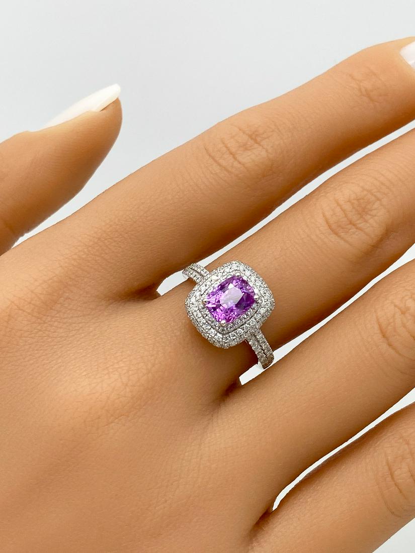 GIA Unheated Pink Sapphire And Diamond Ring (1 of 9)