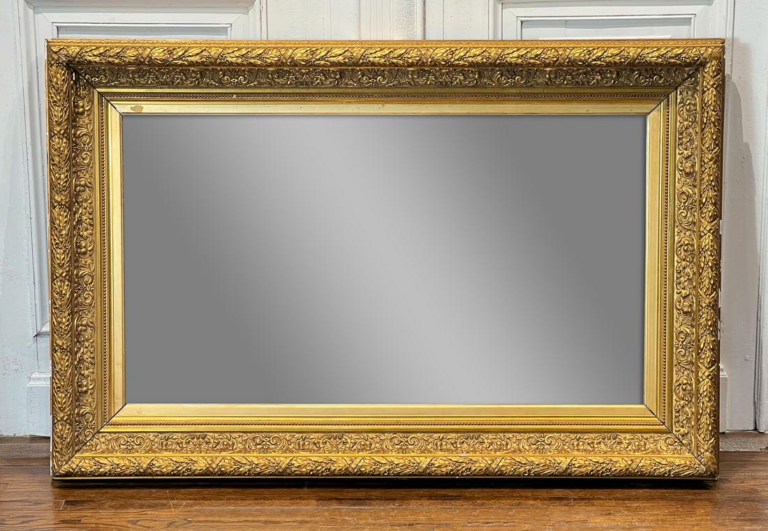Large Antique Giltwood Mirror (1 of 8)