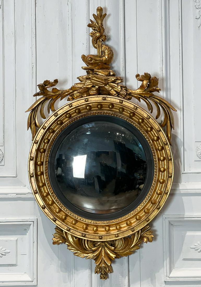 English Regency Giltwood Bullseye Mirror (1 of 6)