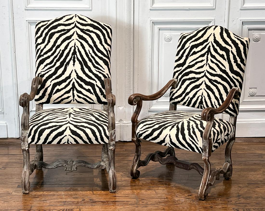 Two Mouton Style Walnut Armchairs (1 of 7)