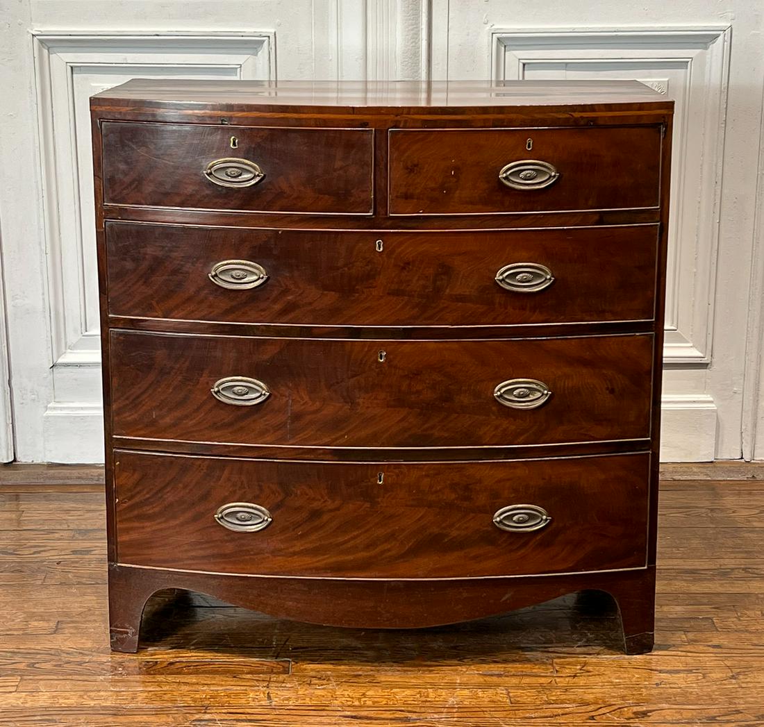 William IV Mahogany Bow Front Chest (1 of 8)