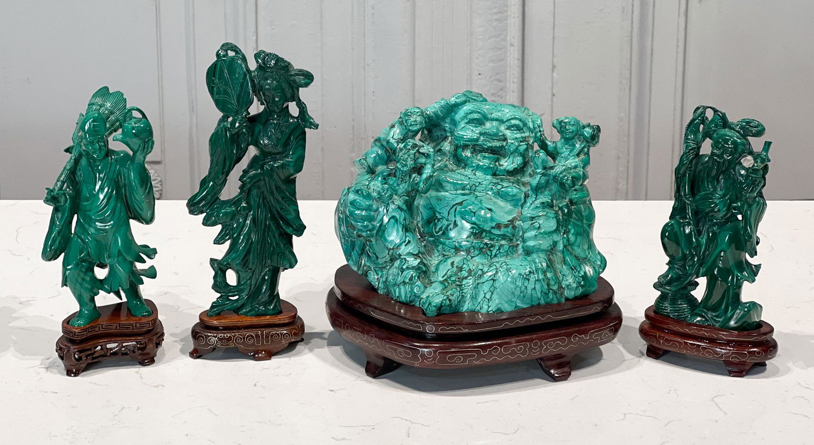 Four Chinese Malachite Items (1 of 12)