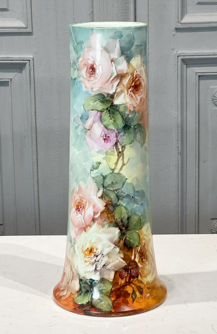 Large Limoges Porcelain Vase (1 of 11)