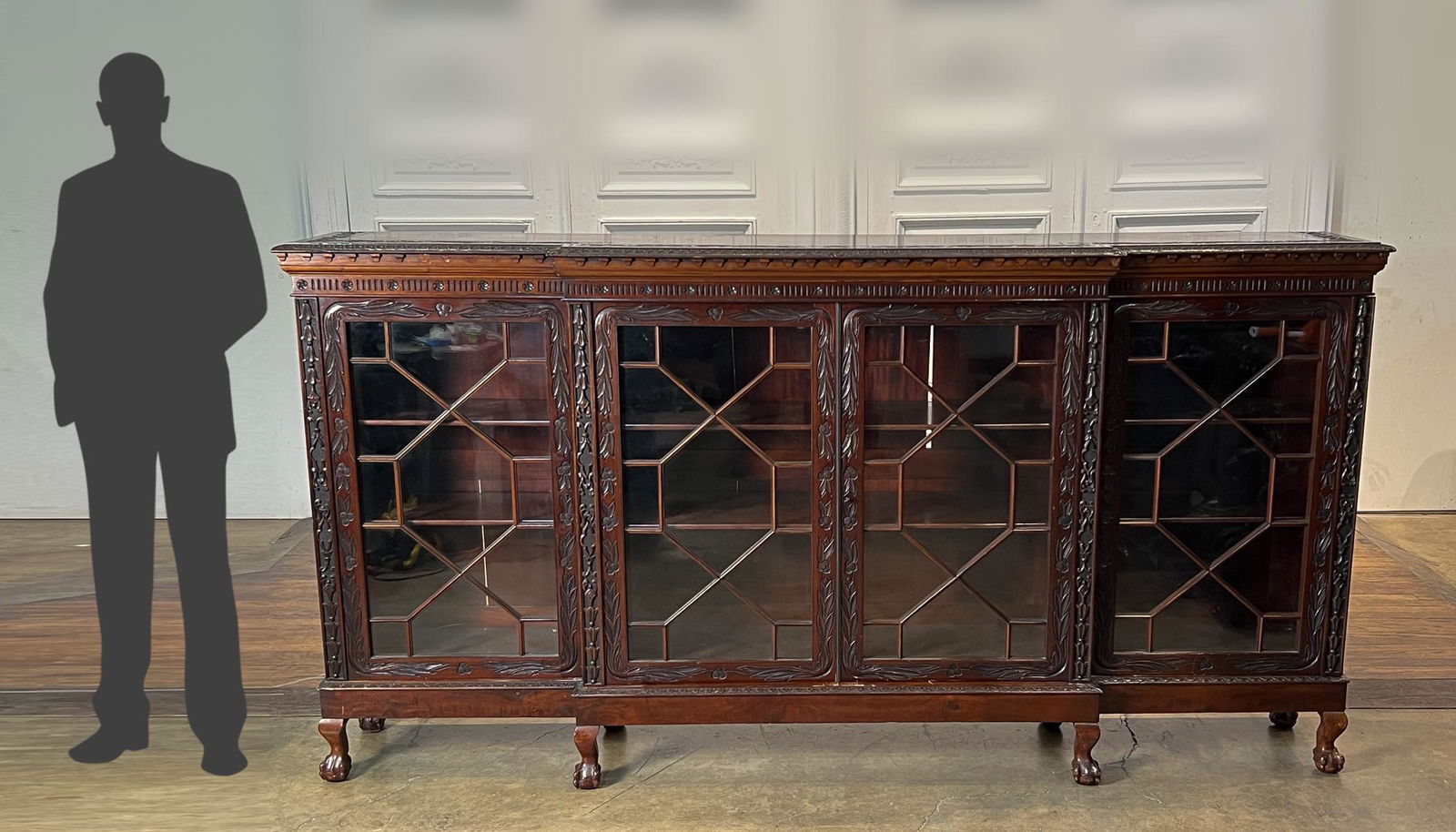 Chippendale Style Mahogany Console Bookcase (1 of 11)
