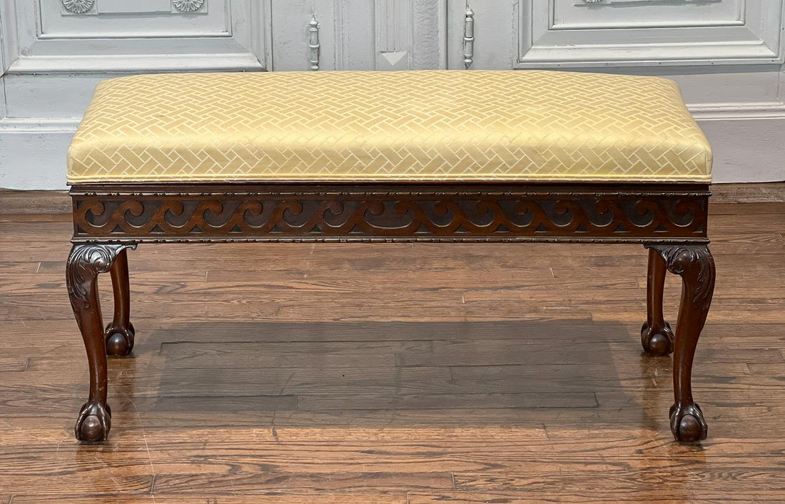 Antique English Mahogany Piano Bench (1 of 11)