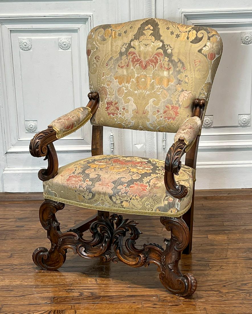 Antique Baroque Style Armchair (1 of 8)