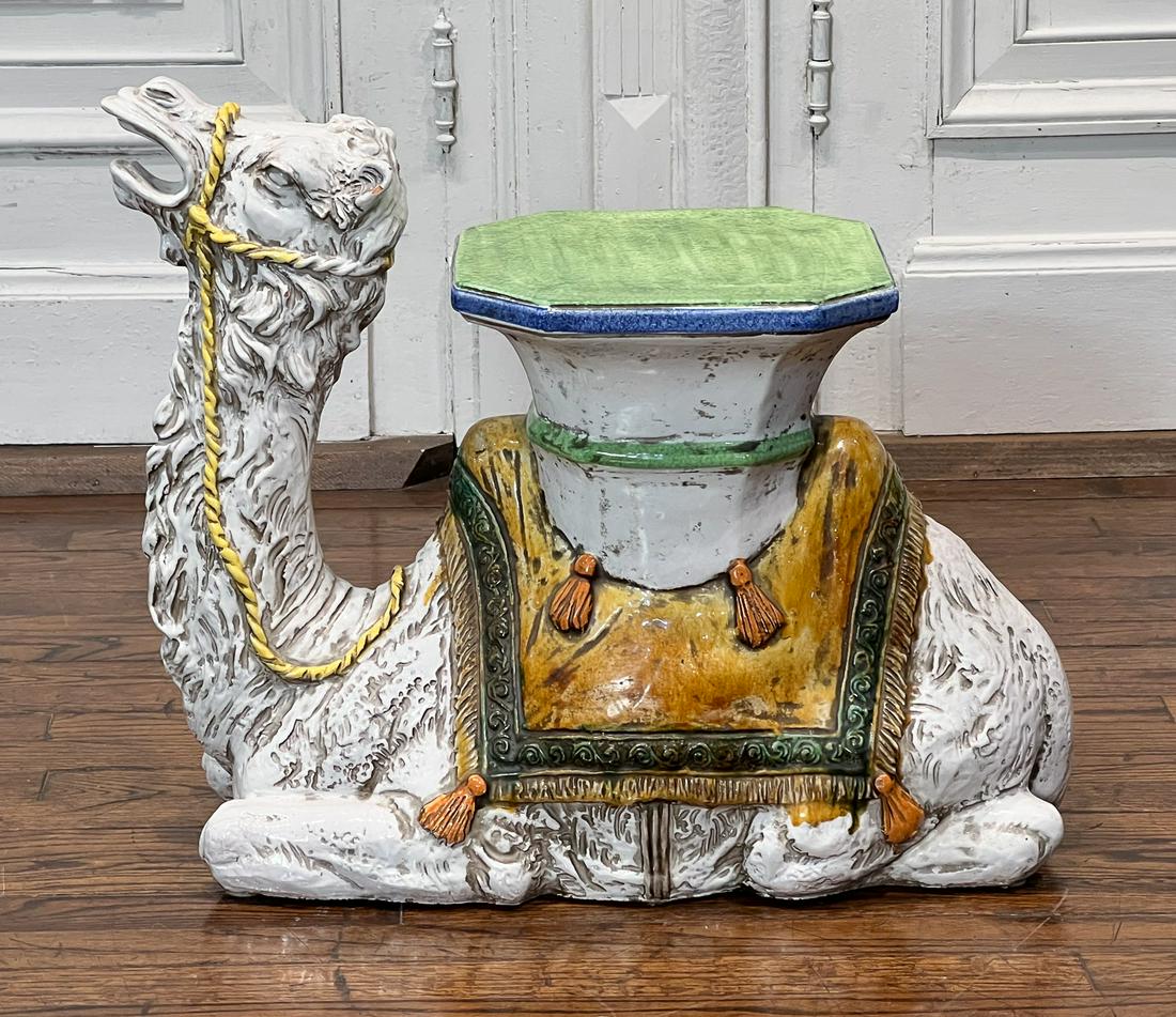 Italian Majolica Camel Stand (1 of 7)