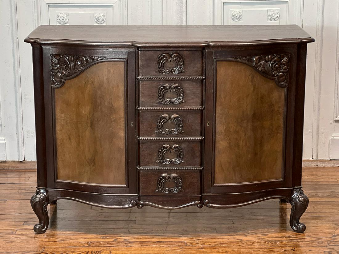 French Carved Oak Buffet (1 of 8)