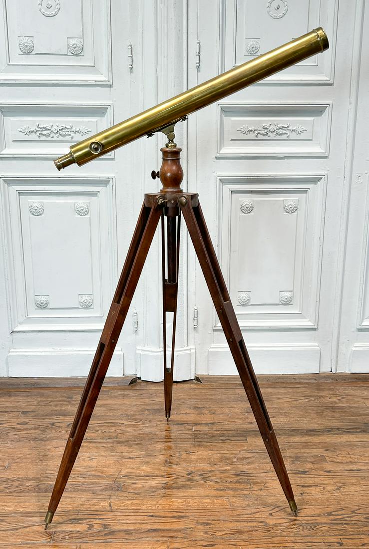 Antique Brass Telescope And Stand (1 of 10)