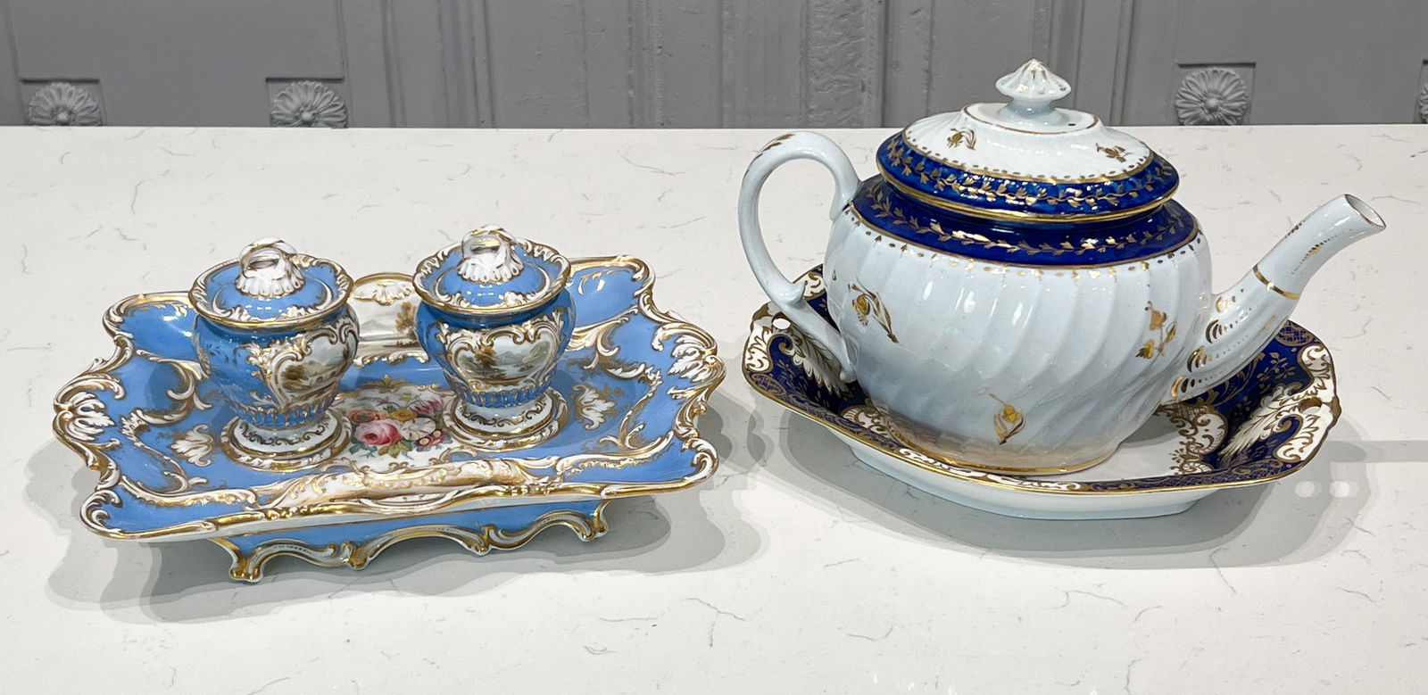 English Antique Semiporcelain Table Group (1 of 6)