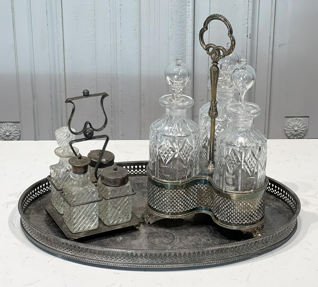English Silverplate And Glass Table Group (1 of 6)