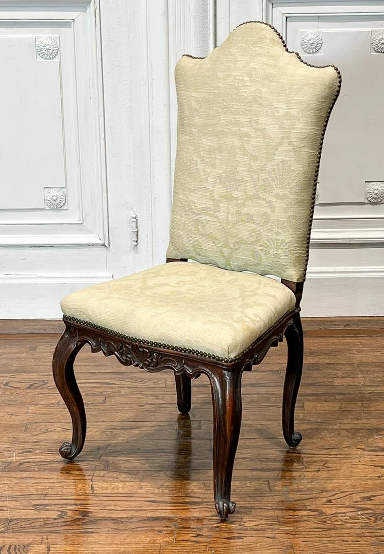 Italian Rococo Walnut Side Chair (1 of 6)