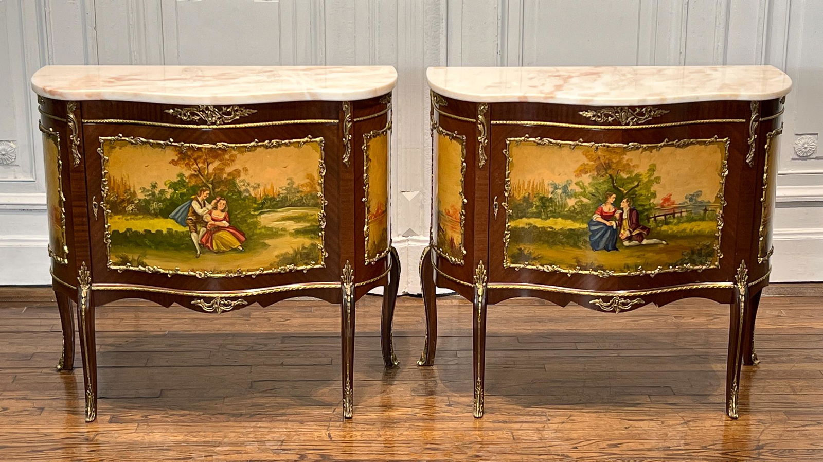 Pair Of Vernis Martin Style Cabinets (1 of 9)