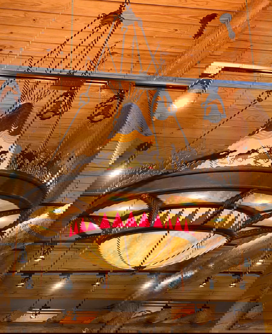 Large Peter Fillerup Western Motif Chandelier (1 of 9)