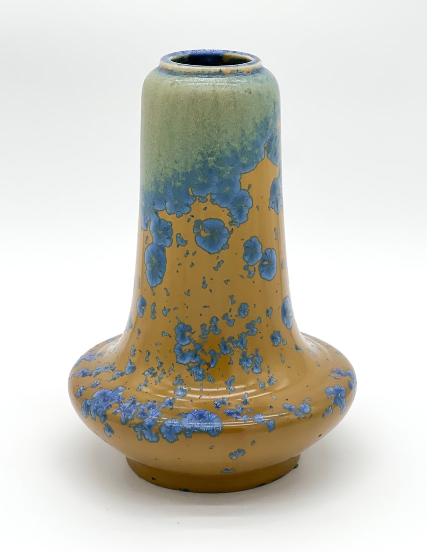 Thomas Gotham Blue Crystalline Pottery Vase (1 of 9)