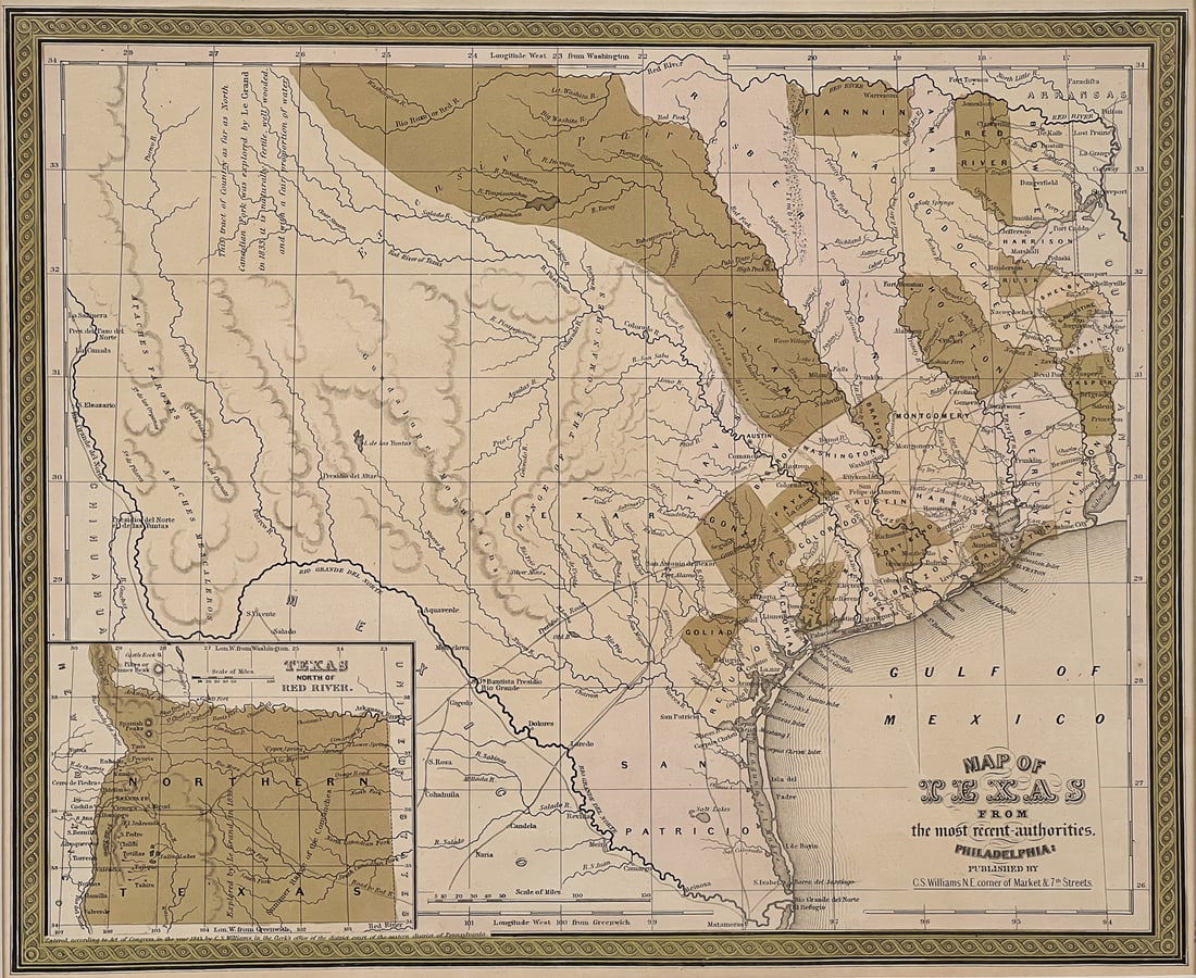 Early C.S. Williams Map Of Texas (1 of 8)