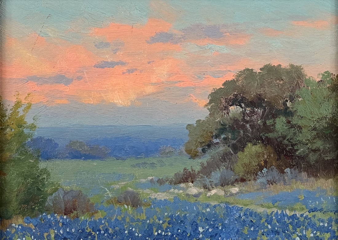 Early Texas Bluebonnet Oil Painting (1 of 3)
